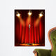 Stage with Red Curtains Wall Decal