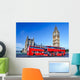 Big Ben with Buses Wall Decal