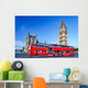 Big Ben with Buses Wall Decal
