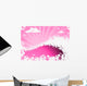 Sea Waves and Pink Wall Decal