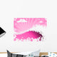 Sea Waves and Pink Wall Decal