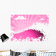 Sea Waves and Pink Wall Decal