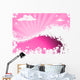 Sea Waves and Pink Wall Decal