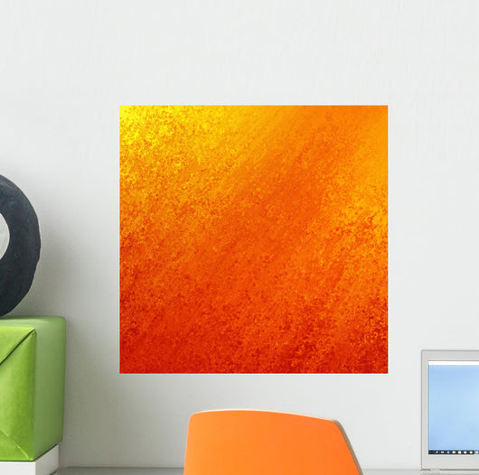 Yellow Orange with Grunge Wall Decal