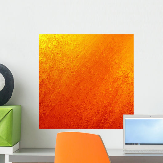 Yellow Orange with Grunge Wall Decal