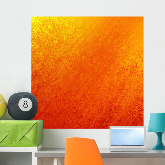 Yellow Orange with Grunge Wall Decal