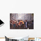 People Crowd Walking Street Wall Decal