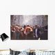 People Crowd Walking Street Wall Decal