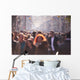 People Crowd Walking Street Wall Decal