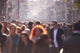 People Crowd Walking Street Wall Decal