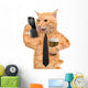 Business Cat Wall Decal