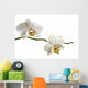 White Orchid Branch Wall Decal