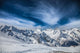 Snowy Peaks against Blue Wall Decal