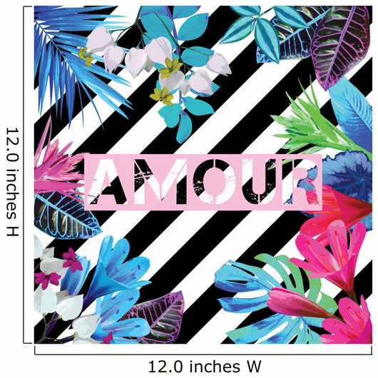 Tropical Exotic Floral Amour Wall Decal