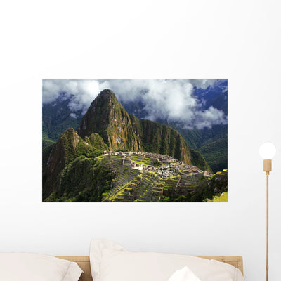 Machu Picchu Peru Wall Decal shown on a wall
