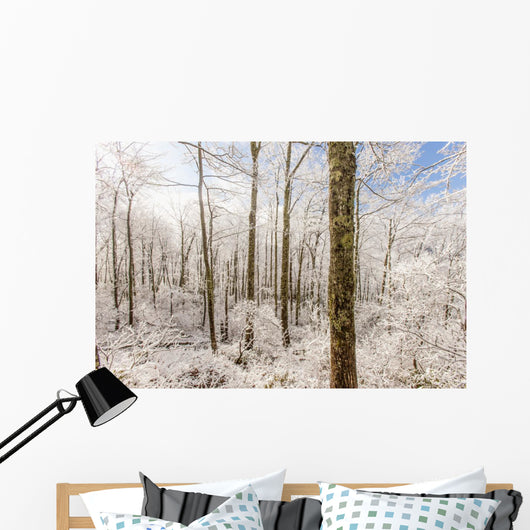 Snowy Smoky Mountains Wall Decal