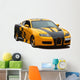 Yellow Sport Car Wall Decal