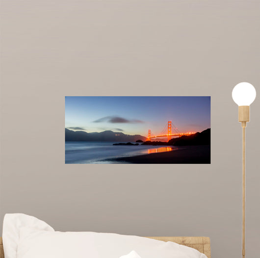 Dusk over Golden-gate Bridge Wall Decal