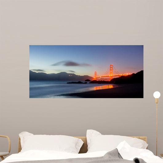Dusk over Golden-gate Bridge Wall Decal