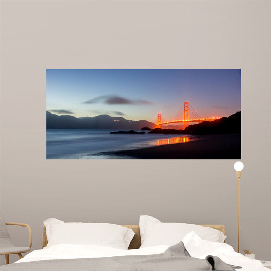 Dusk over Golden-gate Bridge Wall Decal