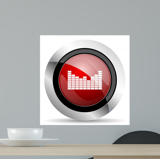 Sound Red Glossy Web Wall Decal