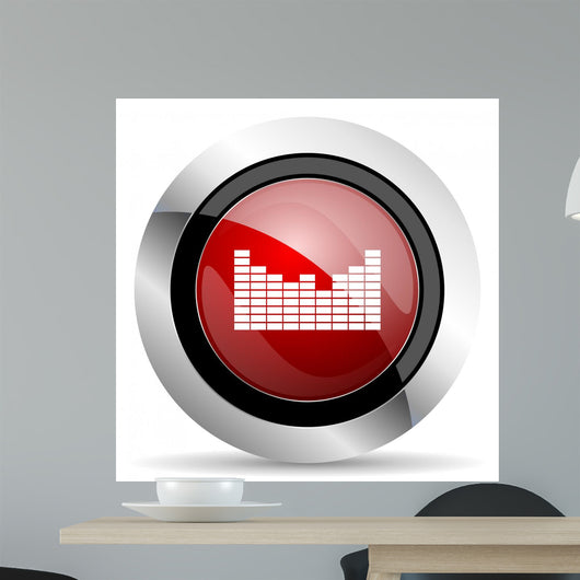 Sound Red Glossy Web Wall Decal
