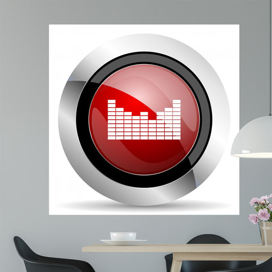 Sound Red Glossy Web Wall Decal