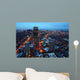 Aerial Night Boston City Wall Decal