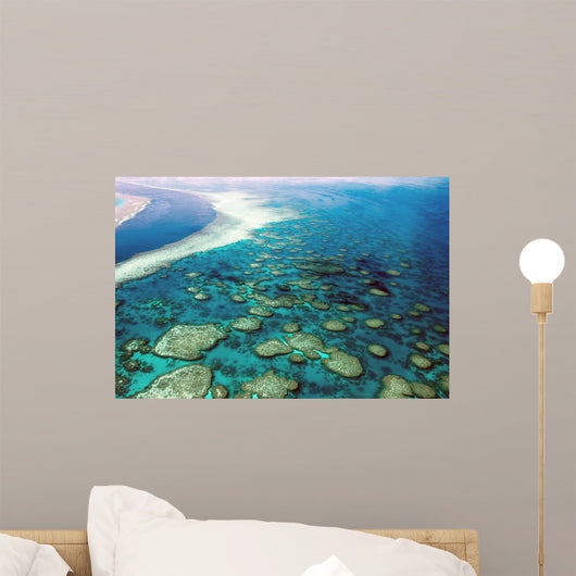 Aerial View Great Barrier Reef Australia-4 Wall Mural