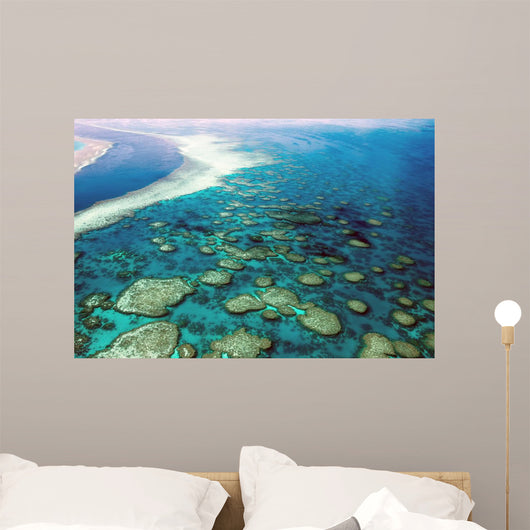 Aerial View Great Barrier Reef Australia-4 Wall Mural