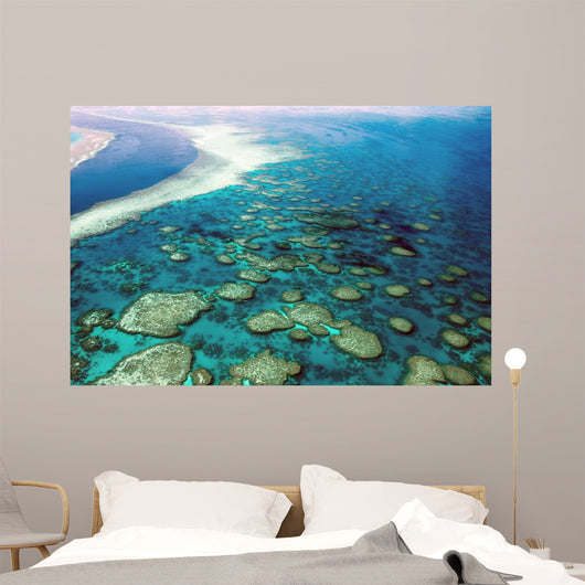 Aerial View Great Barrier Reef Australia-4 Wall Mural