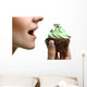 Closeup Woman Eating Chocolate Wall Decal