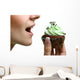 Closeup Woman Eating Chocolate Wall Decal