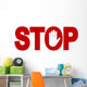 Red Stop Inscription Wall Decal