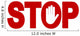 Red Stop Inscription Wall Decal