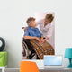 Health Care Worker and Wall Decal