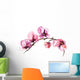 Pink Watercolor Flowers Orchid Wall Decal