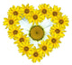 Sunflowers and Daisy Heart Wall Decal