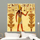 Retro Egyptian Floral Wall Decal