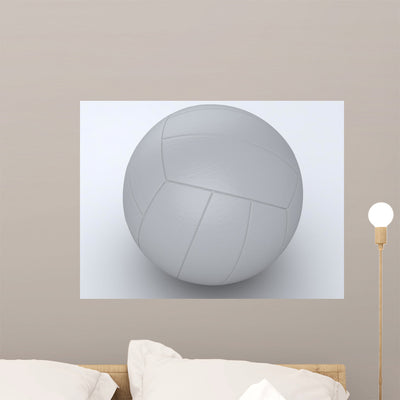 Volleyball shown on a wall