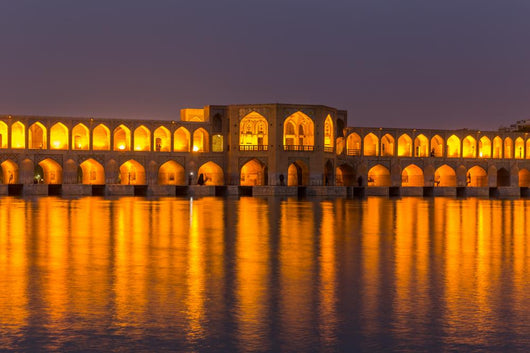 The ancient Khaju Bridge, (Pol-e Khaju), in Isfahan, Iran Wall Mural