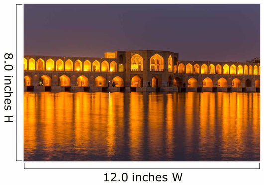 The ancient Khaju Bridge, (Pol-e Khaju), in Isfahan, Iran Wall Mural