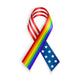 Rainbow and USA Ribbons Wall Decal