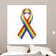Rainbow Ribbons White with Wall Decal