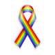 Rainbow Ribbons White with Wall Decal
