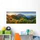 Peaceful Sunrise Dolomite Mountains Wall Decal Panoramic Wall Decal