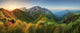 Peaceful Sunrise Dolomite Mountains Wall Decal Panoramic Wall Decal