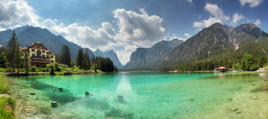 Lake Dobbiaco Dolomite Mountains Wall Decal
