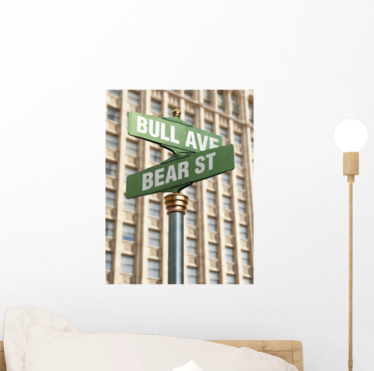 Stock Market Intersection Wall Decal