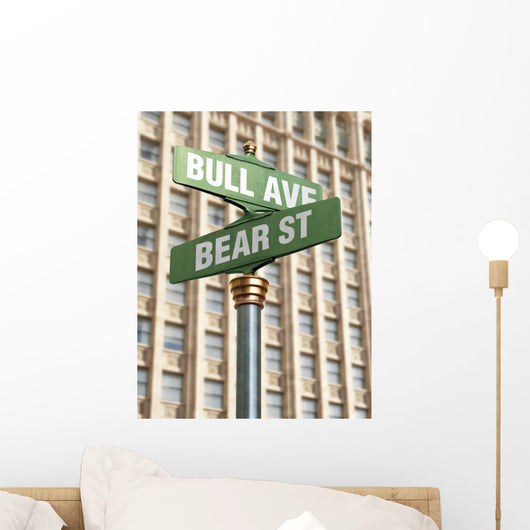 Stock Market Intersection Wall Decal